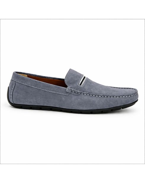 Mocassins en cuir Socaman bleus