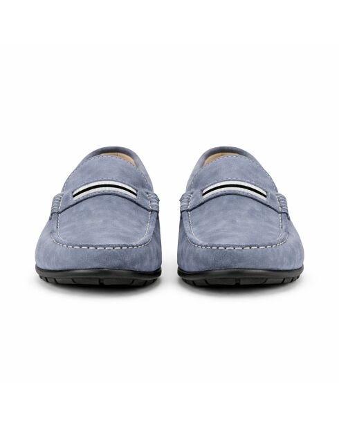 Mocassins en cuir Socaman bleus