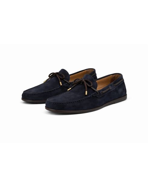 Mocassins en cuir Saconi bleus