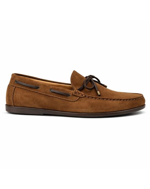 Mocassins en cuir Saconi brun clair