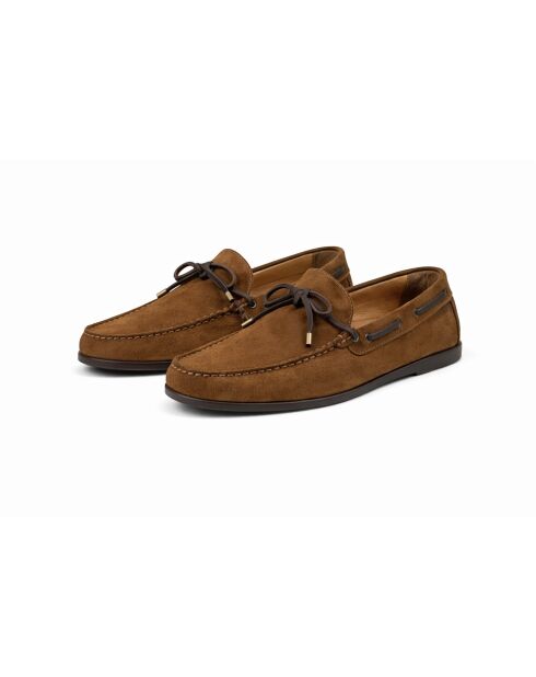 Mocassins en cuir Saconi brun clair