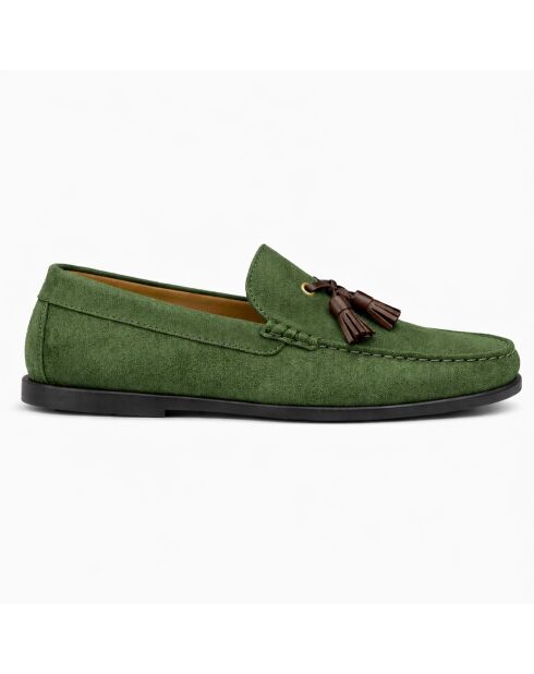 Mocassins en cuir Saveli verts