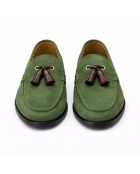 Mocassins en cuir Saveli verts