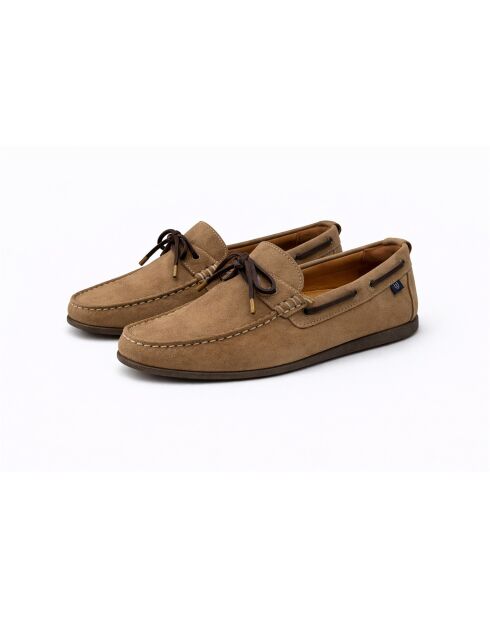 Mocassins en cuir Samela beige