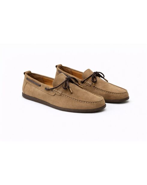 Mocassins en cuir Samela beige