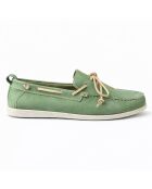 Nacori groene leren bootschoenen