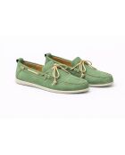 Nacori groene leren bootschoenen