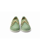Nacori groene leren bootschoenen