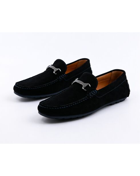 Mocassins en cuir Sitamel noirs