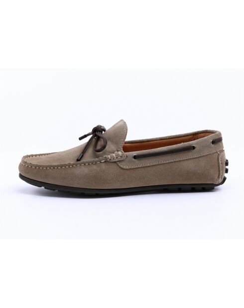 Mocassins en cuir Solavi beige