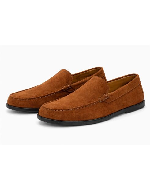 Mocassins en cuir Samela brun clair