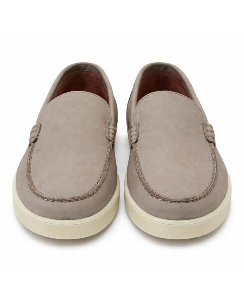 Mocassins en cuir Serati gris