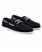 Sauten blauwe leren bootschoenen