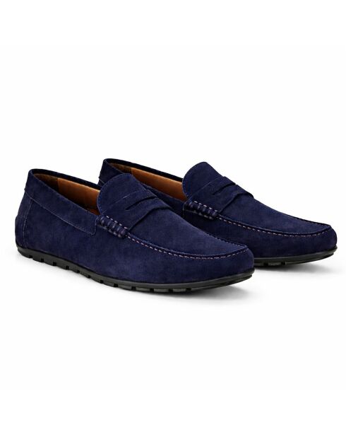 Mocassins en cuir Serita bleus