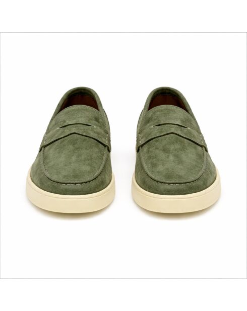 Mocassins en cuir Savora verts