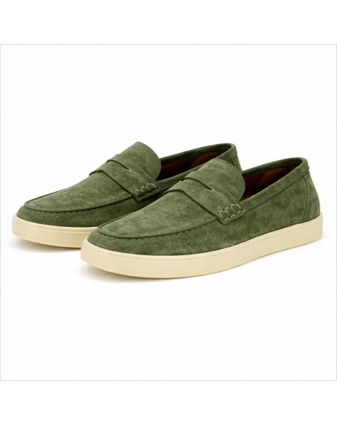 Mocassins en cuir Savora verts
