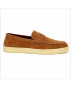 Mocassins en cuir Savora brun clair
