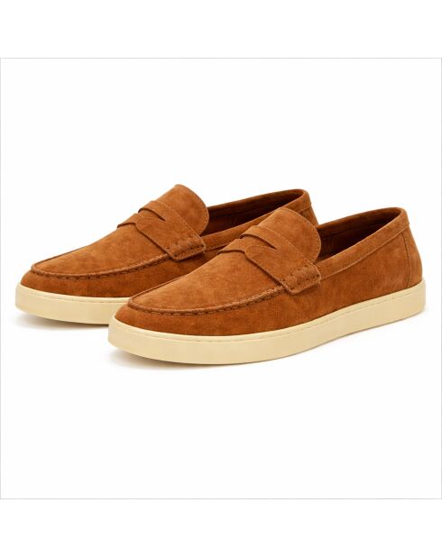Mocassins en cuir Savora brun clair
