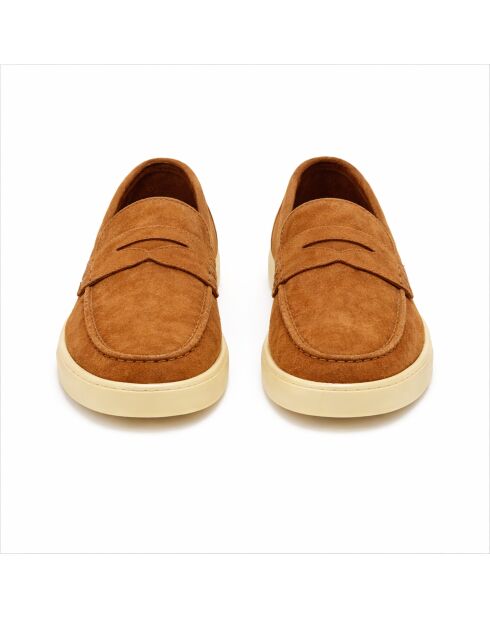 Mocassins en cuir Savora brun clair