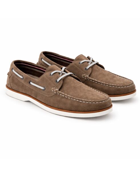 Bootsschuhe Sauten aus beigem Leder