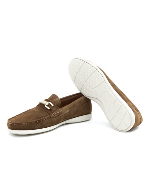 Hellbraune Bootsschuhe aus Leder von Sentage