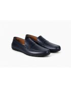 Mocassins en cuir Narita bleus