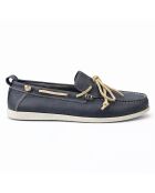 Blauwe leren bootschoenen van Nacori