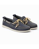 Blauwe leren bootschoenen van Nacori