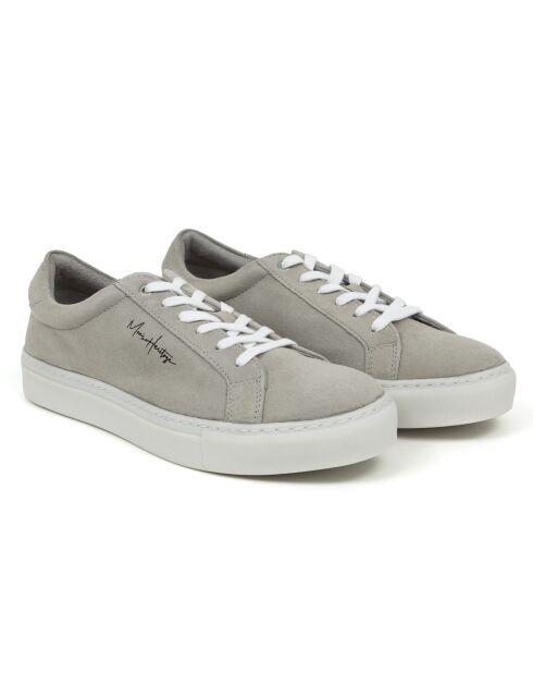 Grijze leren sneakers Denia