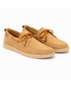 Namela Bootsschuhe aus beigem Leder