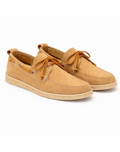 Namela Bootsschuhe aus beigem Leder