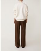 Cremefarbener Provo-Pullover