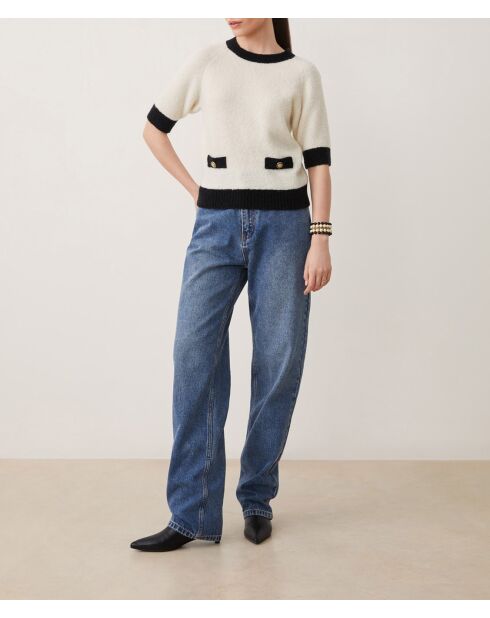 Cremefarbener Paciva-Wollpullover