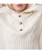Cremefarbener Plagne-Pullover