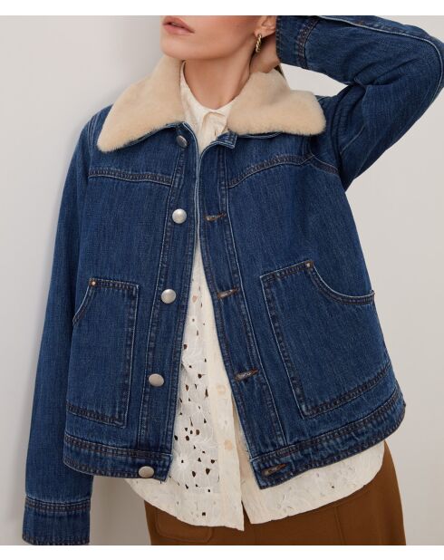 Eleonor blauwe katoenen jeansjas