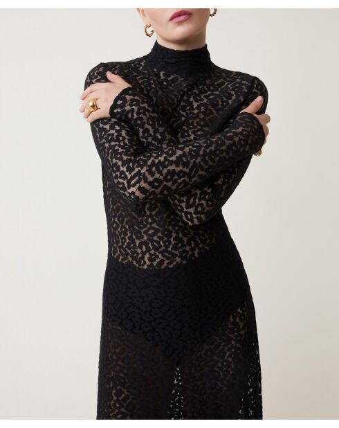 Vestido Ciara de algodón negro
