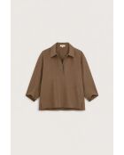 Blusa Liam de algodón camel