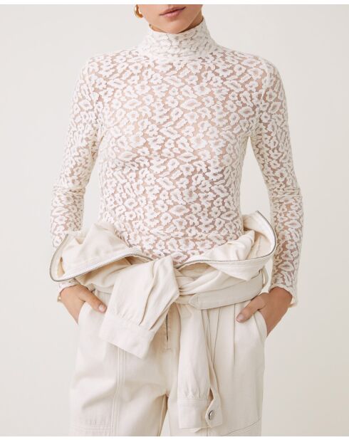 Lorena blouse van gebroken wit katoen