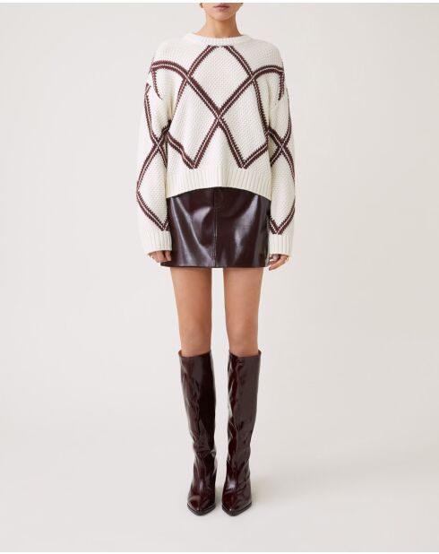 Cremefarbener Precha-Pullover