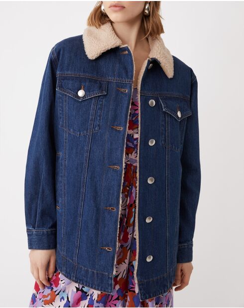 Blauwe katoenen jeansjas van Dalia