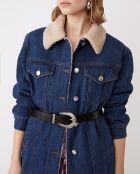Blauwe katoenen jeansjas van Dalia