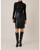 Lorena zwarte katoenen blouse