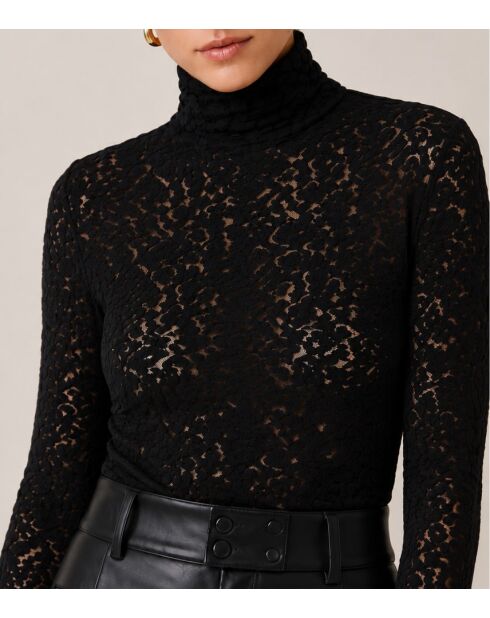 Lorena zwarte katoenen blouse