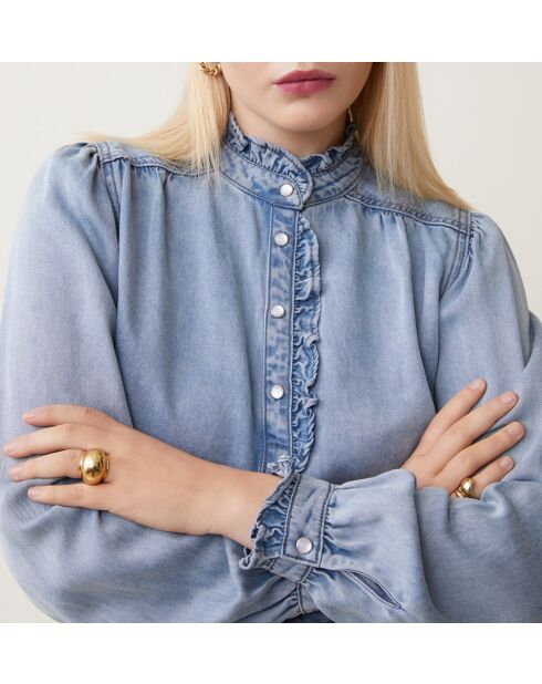 Blauwe jeansblouse Laura