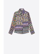 Blusa de lana morada