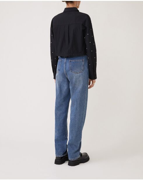 Blusa Luciole nera in cotone