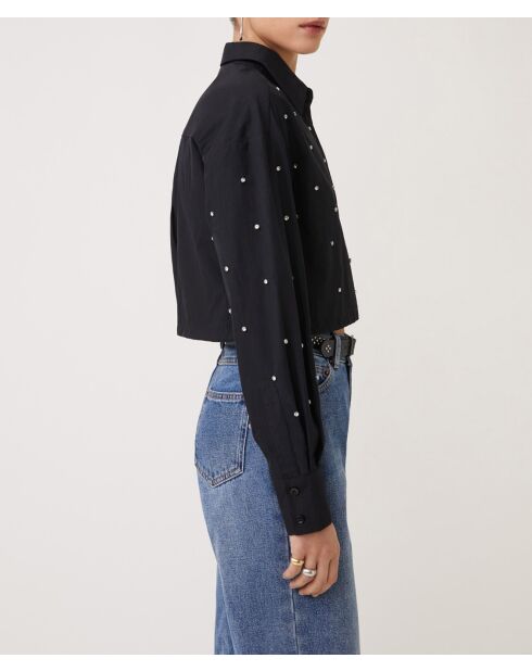 Blusa Luciole nera in cotone