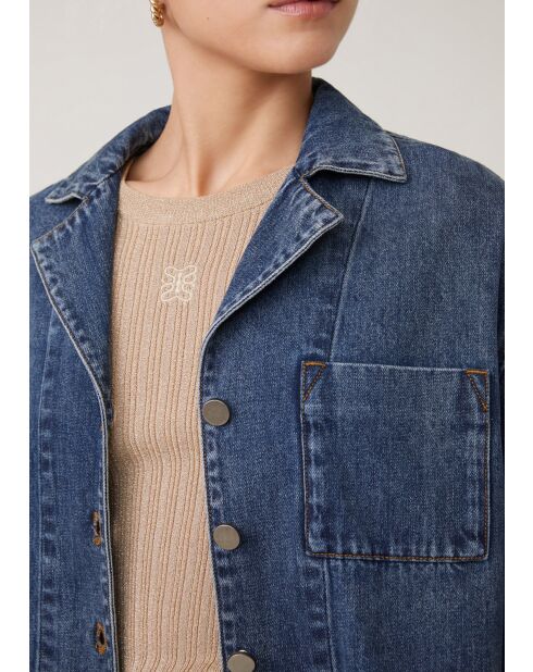 Blaue Jeansbluse Laban aus Baumwolle