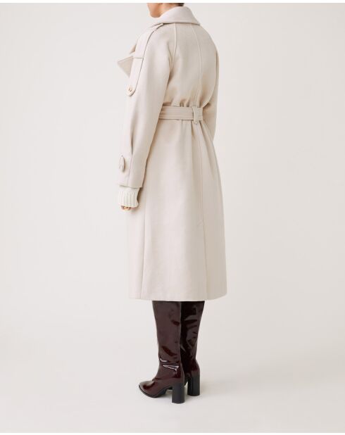Abrigo de lana beige Emmy