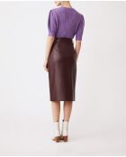 Elegante falda ciruela